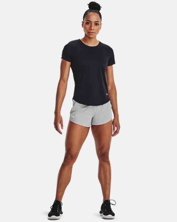 Women's UA Speedpocket Shorts, Gray, pdpMainDesktop image number 2